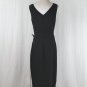Vintage Donald Deal Couture Sleeveless Black Mock Wrap Dress 10