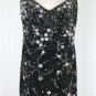 Vintage Badgley Mischka Beaded Black Silk Velvet Spaghetti Strap Gown 12