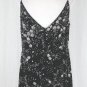 Vintage Badgley Mischka Beaded Black Silk Velvet Spaghetti Strap Gown 12