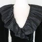 Vintage LANGE Rena Lange Black Velvet & Silk Taffeta Knee Length Dress 36 4 S