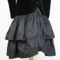 Vintage LANGE Rena Lange Black Velvet & Silk Taffeta Knee Length Dress 36 4 S