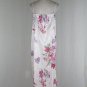 Vintage Mary McFadden Rose Print Nightgown and Kimono Robe Set Pleated Trim S M