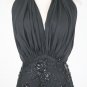Pamela Dennis New York Couture Beaded French Lace Silk Halter Dress xs 34