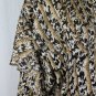 Vintage Adrianna Papell Gold Metallic Leopard Print Ruffled Silk Blouse 4