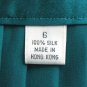 Linda Allard for Ellen Tracy Teal Silk Accordion Pleat Long Skirt 6 Small