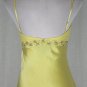 Adrianna Papell 1930's Inspired Beaded Yellow Silk Satin Bias Cut Gown 2P NEW