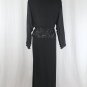 Vintage ANDREA ODICINI Beaded Black Silk Wrap Gown Made in Italy Size 8 42 New