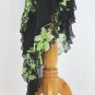 Cache 1930's Style Beaded Green Floral Print Silk Bias Cut Dress Gown 4 Small