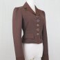 KENZO Victorian Style Brown Cotton and Linen Waist Coat Blazer 36 6 S