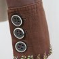 KENZO Victorian Style Brown Cotton and Linen Waist Coat Blazer 36 6 S