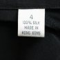 Vintage Linda Allard for Ellen Tracy Black Silk Blouse Pleated Button Front 4 S