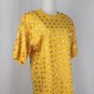Vintage Gene Ewing Bis Bis Gold Leaf Embellished Yellow Cotton Knit Tee Top S