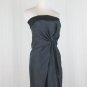 CHLOE Navy Blue Short Strapless Ruched Silk Dress Made in France 36 0 2 XS NEW