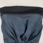 CHLOE Navy Blue Short Strapless Ruched Silk Dress Made in France 36 0 2 XS NEW