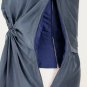 CHLOE Navy Blue Short Strapless Ruched Silk Dress Made in France 36 0 2 XS NEW