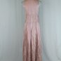 Javier Simorra Metallic Dusky Rose Ruffled Silk Maxi Dress Made in Spain 4 S 34