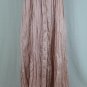 Javier Simorra Metallic Dusky Rose Ruffled Silk Maxi Dress Made in Spain 4 S 34