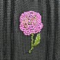 Vintage Emanuel Ungaro Beaded Black Ribbed Viscose Knit Scoop Neck Top 46 12 L