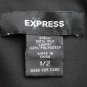 Vtg EXPRESS 1930's 40's Style Black & Red Silk Bias Cut Bell Sleeve Dress Midi 2