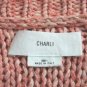 Charli London Pink Cotton Crewneck Jumper Sweater Raglan Made in Italy 1 XS