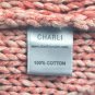 Charli London Pink Cotton Crewneck Jumper Sweater Raglan Made in Italy 1 XS