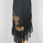 Adrianna Papell 1920's Inspired Beaded Black Silk 2 piece Skirt & Bodice Top 10
