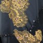 Adrianna Papell 1920's Inspired Beaded Black Silk 2 piece Skirt & Bodice Top 10