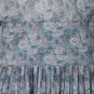Vintage Liberty London Pastel Blue Floral Print Mid Calf Dress Made in England S