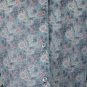 Vintage Liberty London Pastel Blue Floral Print Mid Calf Dress Made in England S