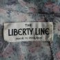 Vintage Liberty London Pastel Blue Floral Print Mid Calf Dress Made in England S