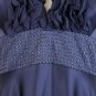 Adrianna Papell Navy Blue Knee Length Beaded Silk Halter Dress 6
