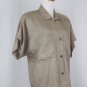 Vintage Linda Allard for Ellen Tracy Beige Silk Short Sleeve Blouse 4