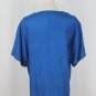 Vintage Carole Little Embellished Turquoise Blue and Gold Silk Popover Top 4