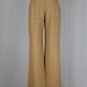 Vintage Laurèl by Escada Woven Tan Linen & Wool Blend Wide Leg Trousers 0 32