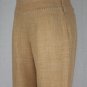 Vintage Laurèl by Escada Woven Tan Linen & Wool Blend Wide Leg Trousers 0 32