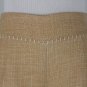 Vintage Laurèl by Escada Woven Tan Linen & Wool Blend Wide Leg Trousers 0 32
