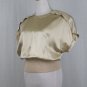 Vintage Linda Allard for Ellen Tracy Gold Silk Charmeuse Satin Blouse 4 S