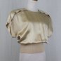 Vintage Linda Allard for Ellen Tracy Gold Silk Charmeuse Satin Blouse 4 S