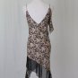 Deb-El-Yu Sheer Floral Floral Silk 1920's Flapper Tunic Dress or Overdress M
