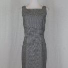 Vintage Tommy Hilfiger 1990's Sleeveless Cotton Houndstooth Sheath Dress 6 S