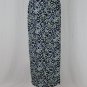 Vintage GAP Long Blue Floral Print Rayon Maxi Skirt Mock Indonesian Sarong 8 S M