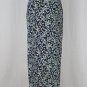 Vintage GAP Long Blue Floral Print Rayon Maxi Skirt Mock Indonesian Sarong 8 S M
