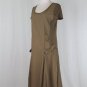 Elisa Cavaletti Brown Cotton Short Sleeve Mid Calf Shift Dress Made in Italy M
