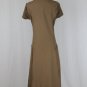 Elisa Cavaletti Brown Cotton Short Sleeve Mid Calf Shift Dress Made in Italy M