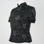 Vintage Adrianna Papell 1940's Style Beaded & Sequined Silk Short Sleeve Top S