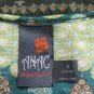 Vintage ANAC Techno Layered Mesh Long Sleeve Top Exotic Asian Floral Print NEW S