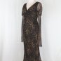 Nicole Miller Long Bias Cut Silk Leopard Print Dress With Juliette Sleeves 4