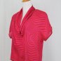 Vintage Michii Moon for Sanyo Pink Swirl Silk Chiffon Surplice Blouse 8 M