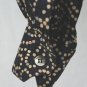 Vintage Anne Klein II Black Silk Chiffon Blouse with Silver and Gold Print 4 S