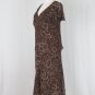 Adrianna Papell Beaded Brown Silk 1920's Gatsby Style Dress Skirt & Top Set 10